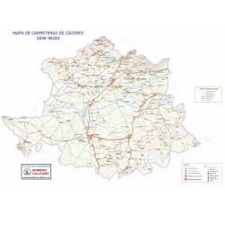 mapa carreteras de caceres semi-mudo