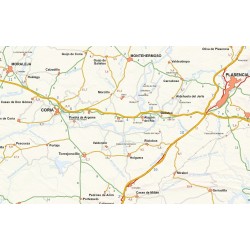 mapa carreteras de caceres semi-mudo