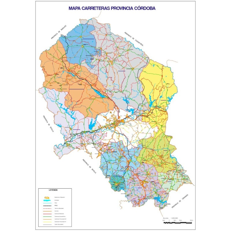 mapa carreteras de cordoba