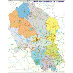 mapa carreteras de cordoba mudo, consorcio bomberos córdoba