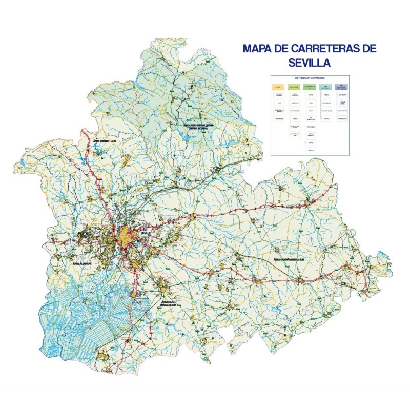 mapa carreteras de sevilla zonas cobertura diputacion