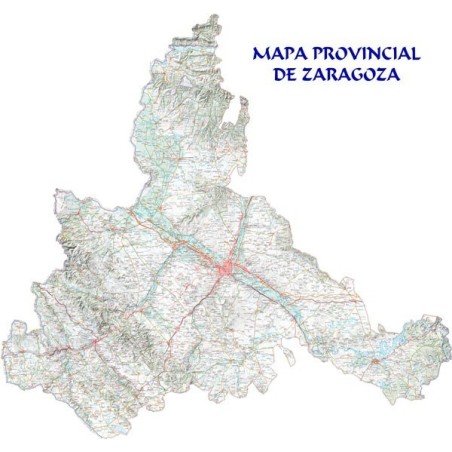 MAPA DE CARRETERAS ZARAGOZA 106 X 115 CM