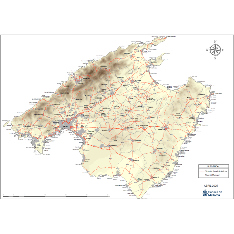 mapa carreteras de mallorca mapa carreteras de mallorca