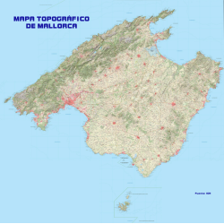 mapa topográfico de mallorca