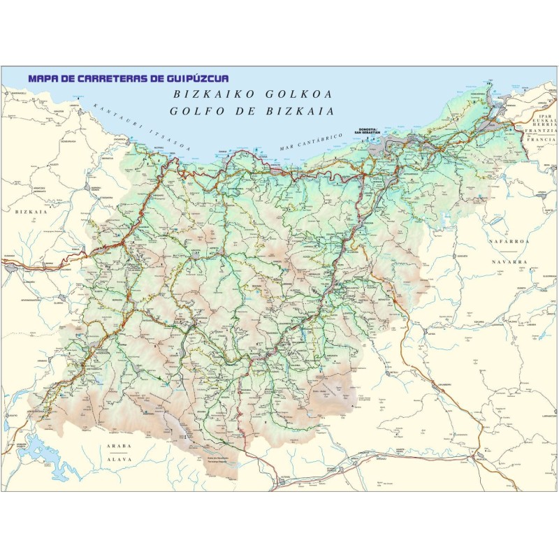 mapa carreteras de gipuzkoa