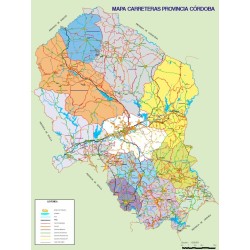 mapa carreteras de cordoba mudo, consorcio bomberos córdoba