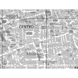 CALLEJERO DE GRANADA - PLANO CALLEJERO DE GRANADA PÓSTER B/N