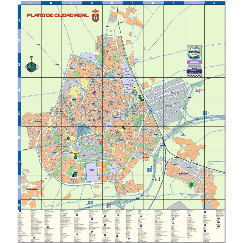 PLANO CALLEJERO DE CIUDAD REAL PÓSTER