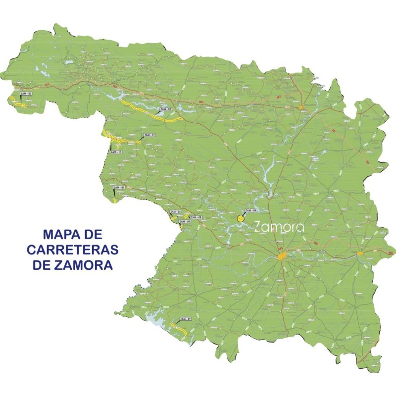 mapa carreteras de zamora