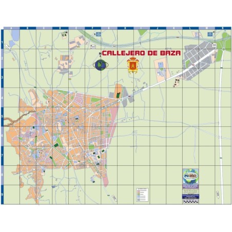 CALLEJERO DE BAZA - PLANO PÓSTER MUDO