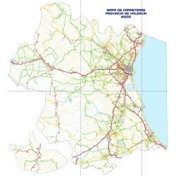 MAPA CARRETERAS PROVINCIA DE VALENCIA MUDO