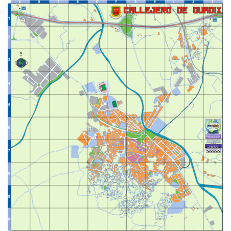CALLEJERO DE GUADIX - PLANO PÓSTER MUDO