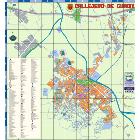 CALLEJERO DE GUADIX - PLANO PÓSTER