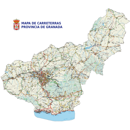 MAPA DE CARRETERAS GRANADA 106 X 110 CM
