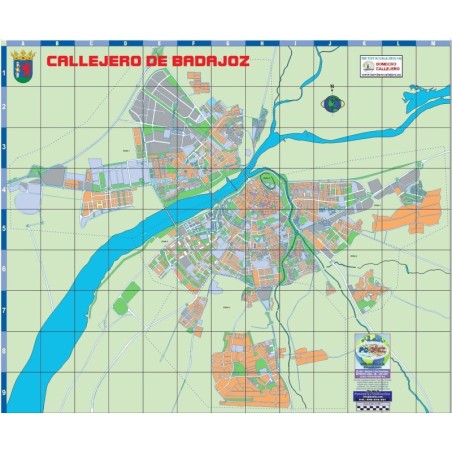 PLANO CALLEJERO DE BADAJOZ PÓSTER MUDO