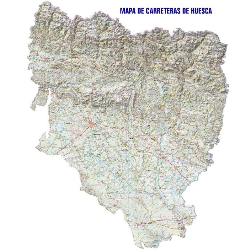 mapa carreteras de huesca