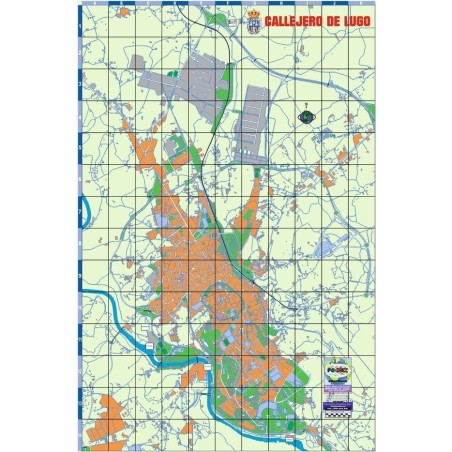 CALLEJERO DE LUGO MUDO - PLANO PÓSTER MUDO